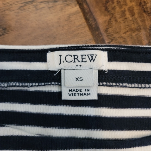 J. Crew Striped Shift Dress Navy White XS - Picture 4 of 9
